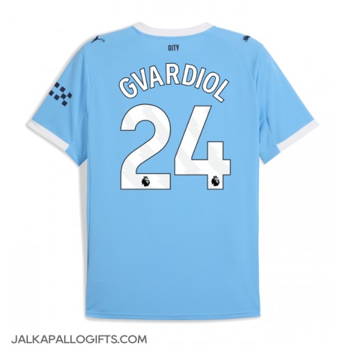 Manchester City Josko Gvardiol #24 Kotipaita 2025-26 Lyhythihainen